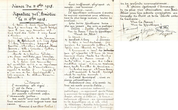 Séance du conseil municipal du lundi 11 novembre 1918 Arrêté du 12 septembre 1904